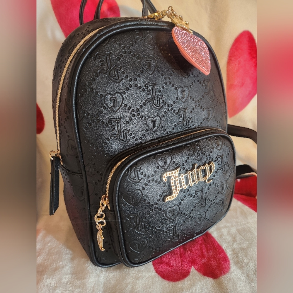 Juicy  Couture Semi Charmed Backpack and Wallet - Picture 3 of 13